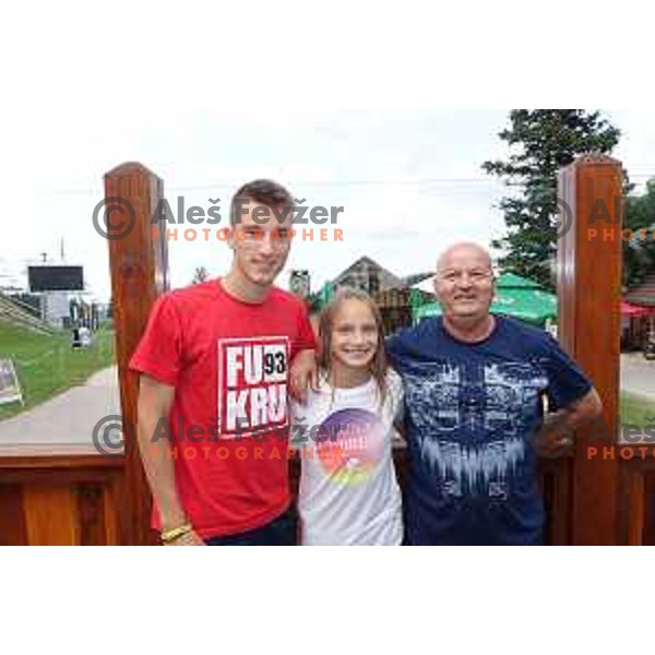 Gregor Grahovac, Zala Istenic tomo Popetru at Rogla ( 1511m altitude ) , Slovenia on July 16, 2015