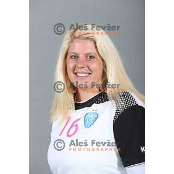 Misa Marincek of RK Krim Mercator at team shooting for 2015/2016 handball season, Ljubljana, Slovenia, september 2015