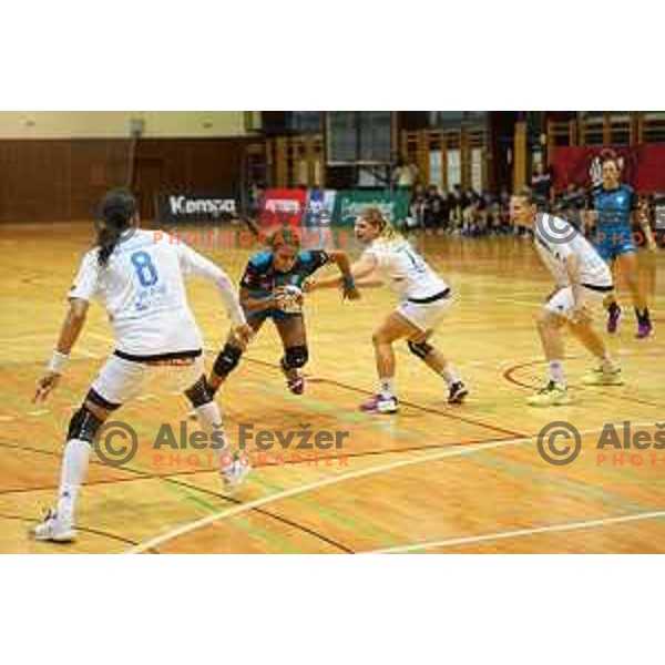 Elizabeth Omoregie of RK Krim Mercator during handball match Krim Mercator (SLO)-Buducnost (MNE) at Vinko Kandija Memorial Tournament in Galjevica Hall, Ljubljana on September 5, 2015