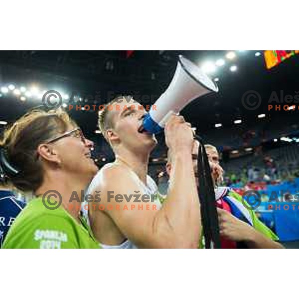 Kleman Prepelic of Slovenia in action during match between Slovenia and Netherlands in preliminary group C of Eurobasket 2015 in Arena Zagreb, Croatia on September 8th, 2015.