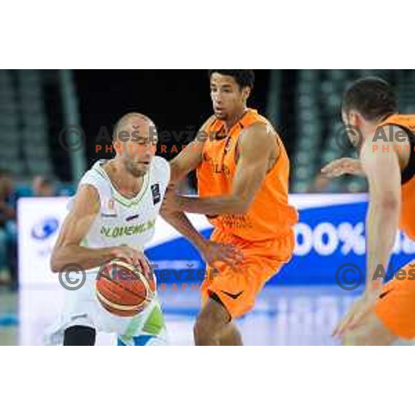 Nebojsa Joksimovic of Slovenia in action during match between Slovenia and Netherlands in preliminary group C of Eurobasket 2015 in Arena Zagreb, Croatia on September 8th, 2015.