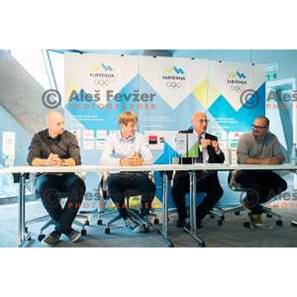 during press conference of Olympic Committee of Slovenia, Kristalna palaca, Ljubljana, Slovenia, September 10th, 2015.