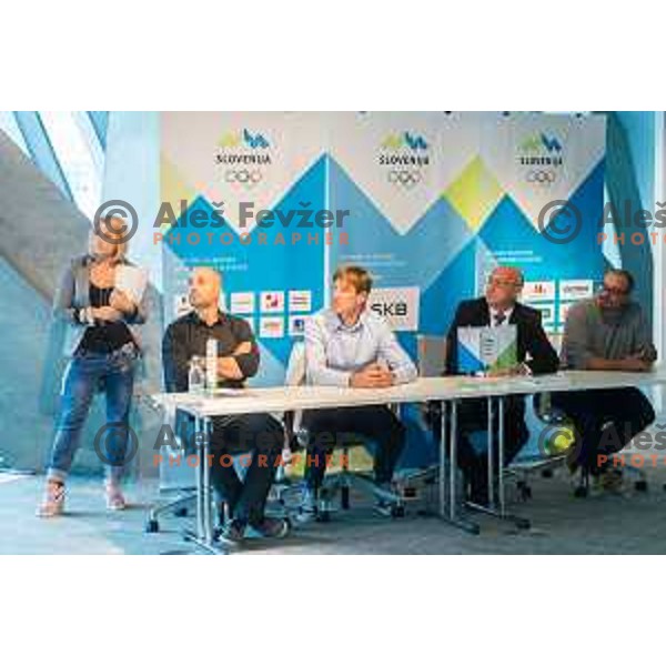during press conference of Olympic Committee of Slovenia, Kristalna palaca, Ljubljana, Slovenia, September 10th, 2015.
