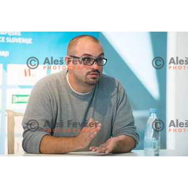 during press conference of Olympic Committee of Slovenia, Kristalna palaca, Ljubljana, Slovenia, September 10th, 2015.