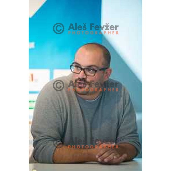 during press conference of Olympic Committee of Slovenia, Kristalna palaca, Ljubljana, Slovenia, September 10th, 2015.