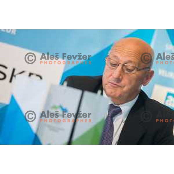 Bogdan Gabrovec during press conference of Olympic Committee of Slovenia, Kristalna palaca, Ljubljana, Slovenia, September 10th, 2015.