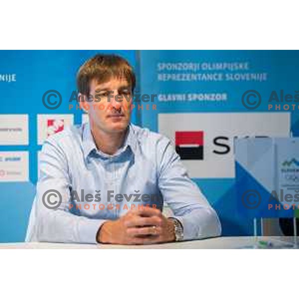 Iztok Cop during press conference of Olympic Committee of Slovenia, Kristalna palaca, Ljubljana, Slovenia, September 10th, 2015.