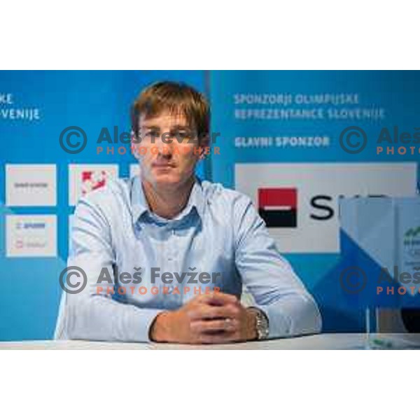 Iztok Cop during press conference of Olympic Committee of Slovenia, Kristalna palaca, Ljubljana, Slovenia, September 10th, 2015.