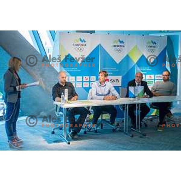 during press conference of Olympic Committee of Slovenia, Kristalna palaca, Ljubljana, Slovenia, September 10th, 2015.