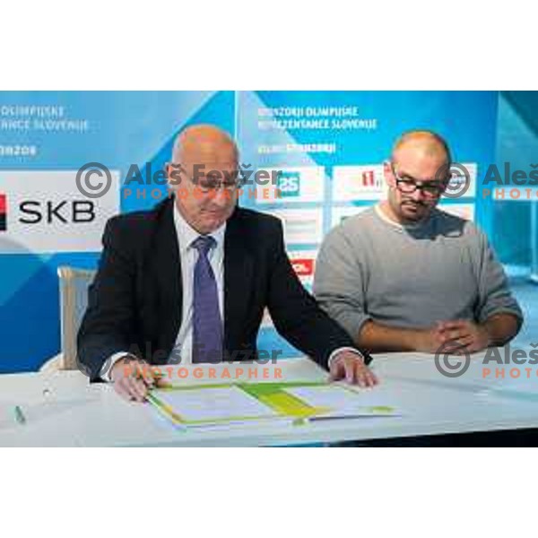 Bogdan Gabrovec during press conference of Olympic Committee of Slovenia, Kristalna palaca, Ljubljana, Slovenia, September 10th, 2015.