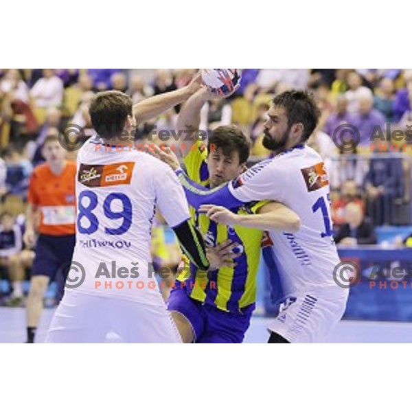 of Celje Pivovarna Lasko in action during EHF Champions league handball match between Celje PL (Slovenia) and Wisla Plock SSA (Poland) in Zlatorog Hall, Celje on October 3,2015