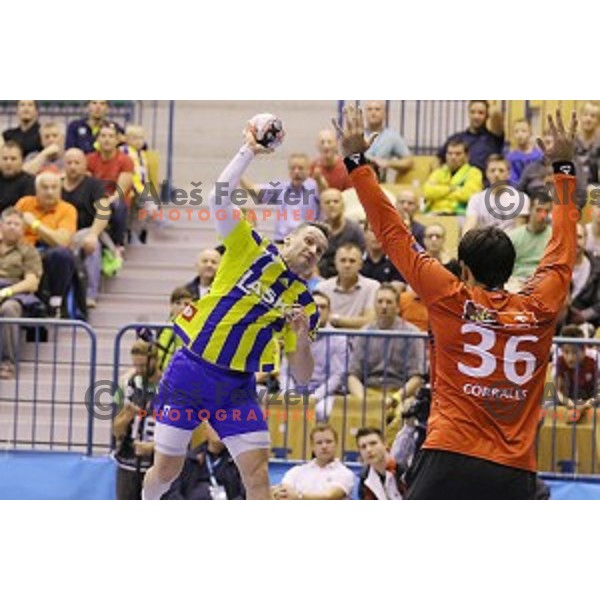 of Celje Pivovarna Lasko in action during EHF Champions league handball match between Celje PL (Slovenia) and Wisla Plock SSA (Poland) in Zlatorog Hall, Celje on October 3,2015