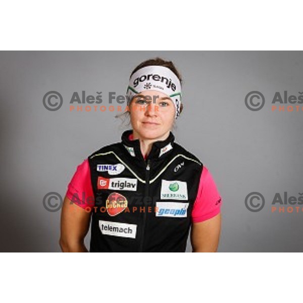 Alenka Cebasek during media day of Ski Association Slovenia for season 2015-16, Sora pri Medvodah on October 6, 2015