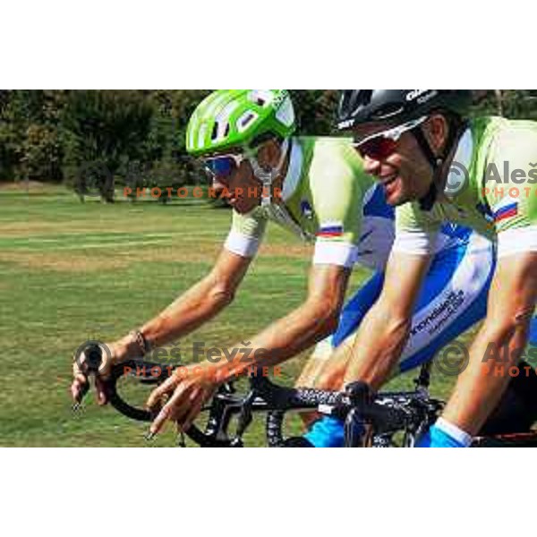 Kristijan Koren, Luka Mezgec at World Cycling Championships in Richmond, Virginia, USA on September 27, 2015