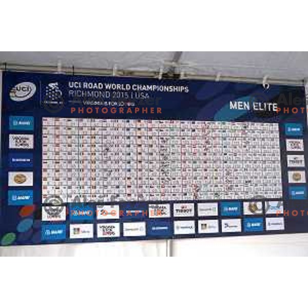 World Cycling Championships in Richmond, Virginia, USA on September 27, 2015