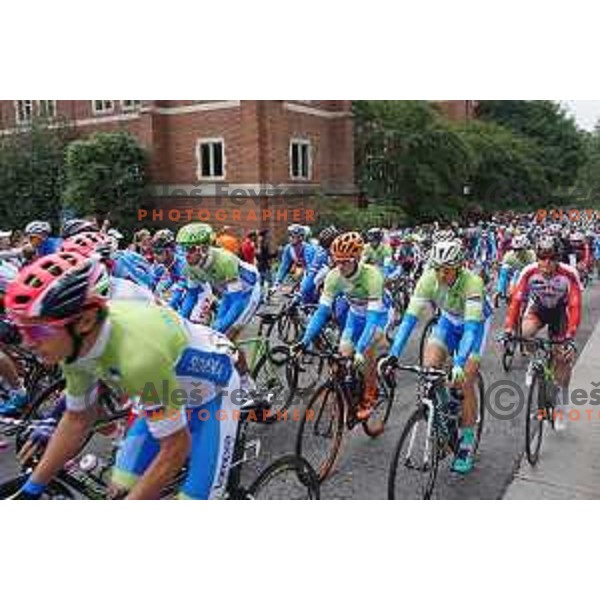 Kristijan Koren, Grega Bole, Borut Bozic at World Cycling Championships in Richmond, Virginia, USA on September 27, 2015