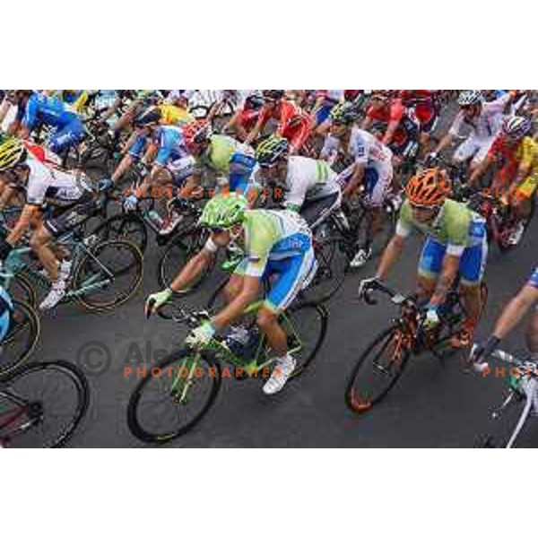 Kristijan Koren, Grega Bole, Borut Bozic at World Cycling Championships in Richmond, Virginia, USA on September 27, 2015