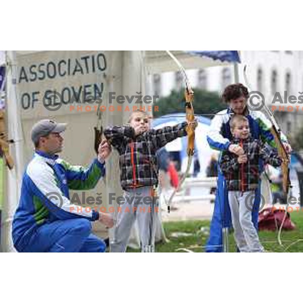 Olympic Festival with Slovenian Olympic Committee at Congress Square in Ljubljana, Slovenia on October 18, 2015
