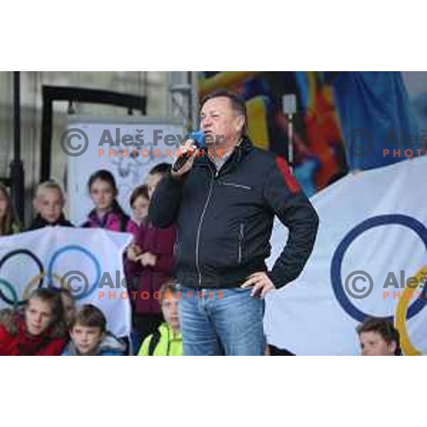 Zoran Jankovic at Olympic Festival with Slovenian Olympic Committee at Congress Square in Ljubljana, Slovenia on October 18, 2015