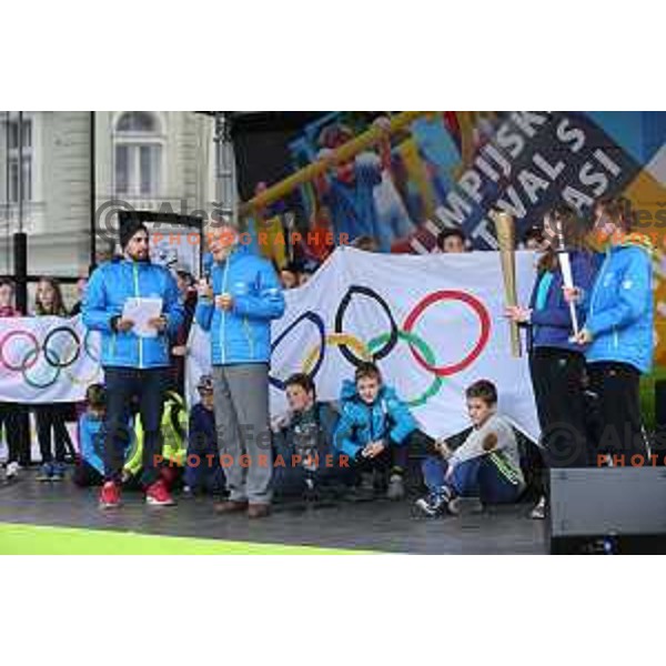 Miro Cerar at Olympic Festival with Slovenian Olympic Committee at Congress Square in Ljubljana, Slovenia on October 18, 2015