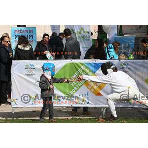 Olympic Festival with Slovenian Olympic Committee at Congress Square in Ljubljana, Slovenia on October 18, 2015