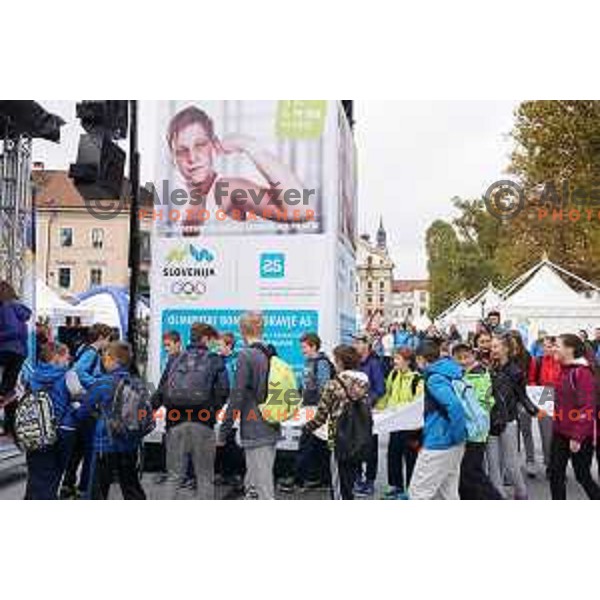 Olympic Festival with Slovenian Olympic Committee at Congress Square in Ljubljana, Slovenia on October 18, 2015