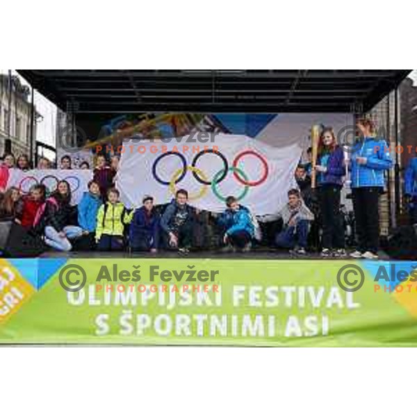Olympic Festival with Slovenian Olympic Committee at Congress Square in Ljubljana, Slovenia on October 18, 2015
