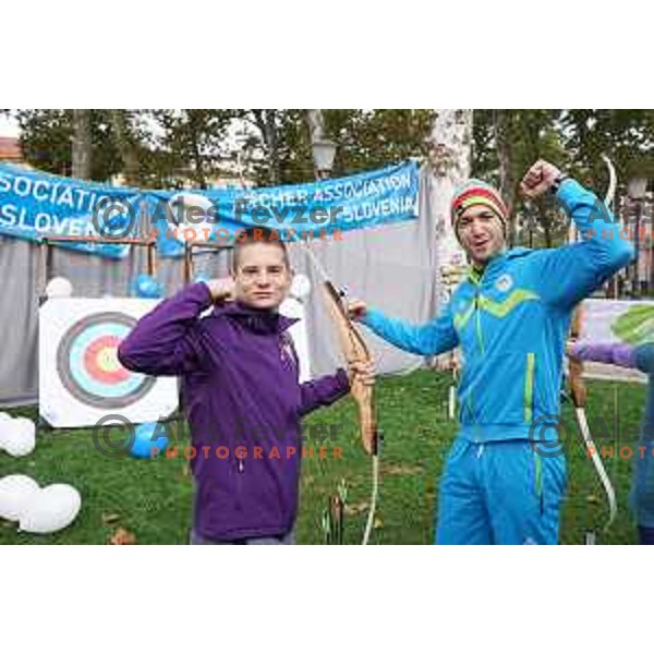 Olympic Festival with Slovenian Olympic Committee at Congress Square in Ljubljana, Slovenia on October 18, 2015
