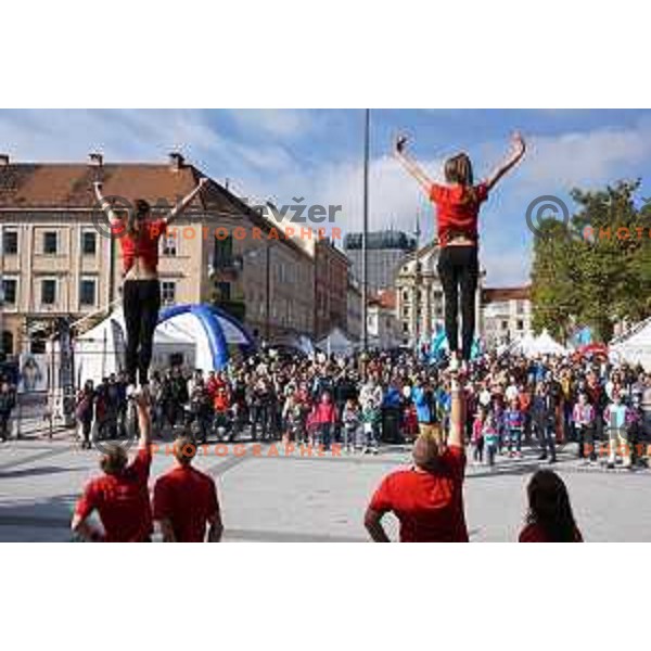 Olympic Festival with Slovenian Olympic Committee at Congress Square in Ljubljana, Slovenia on October 18, 2015