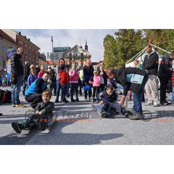 Olympic Festival with Slovenian Olympic Committee at Congress Square in Ljubljana, Slovenia on October 18, 2015