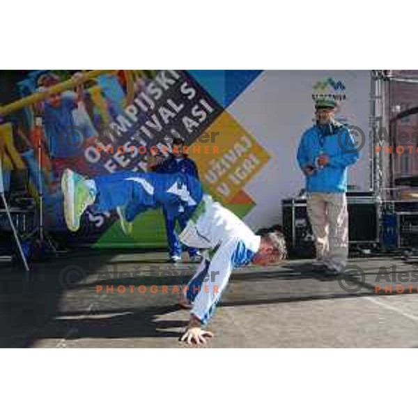 Olympic Festival with Slovenian Olympic Committee at Congress Square in Ljubljana, Slovenia on October 18, 2015