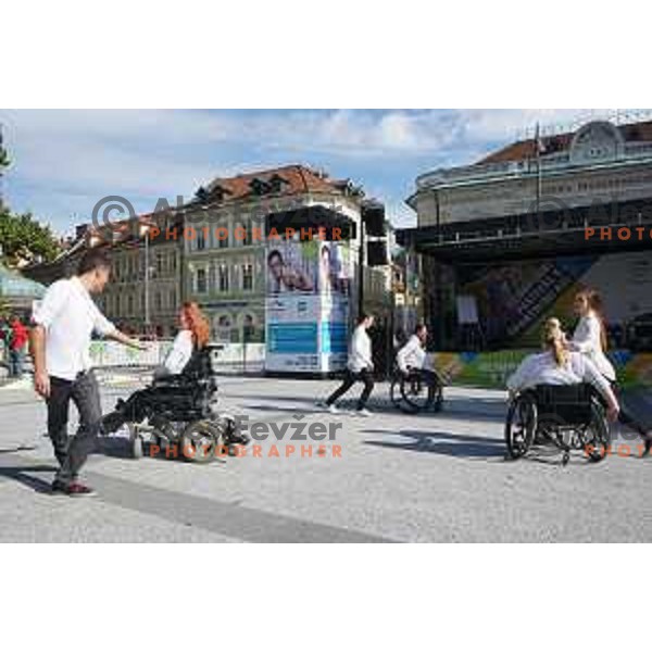 Olympic Festival with Slovenian Olympic Committee at Congress Square in Ljubljana, Slovenia on October 18, 2015