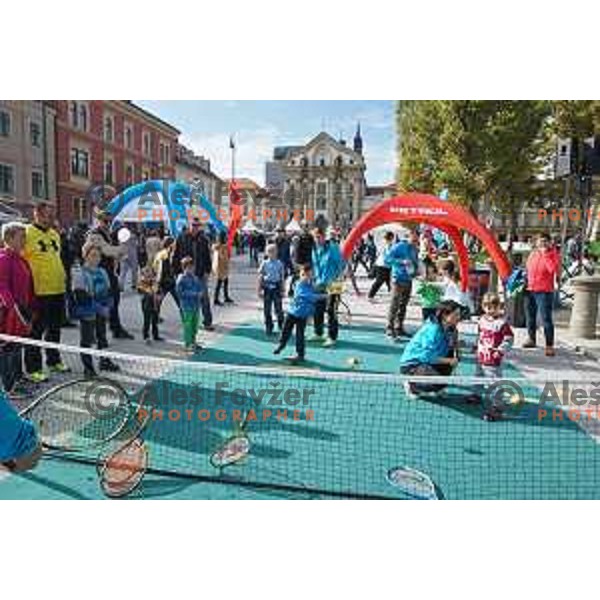 Olympic Festival with Slovenian Olympic Committee at Congress Square in Ljubljana, Slovenia on October 18, 2015