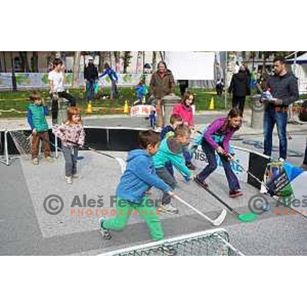 Olympic Festival with Slovenian Olympic Committee at Congress Square in Ljubljana, Slovenia on October 18, 2015