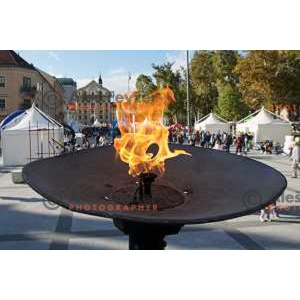 Olympic Festival with Slovenian Olympic Committee at Congress Square in Ljubljana, Slovenia on October 18, 2015