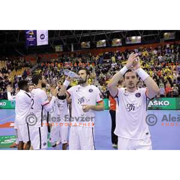 of Celje Pivovarna Lasko in action during EHF Champions league match between Celje PL (Slovenia) and Paris Saint Germain (France) in Zlatorog Hall, Celje, Slovenia on October 18, 2015