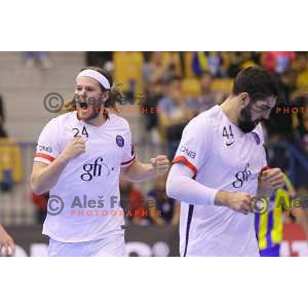 Hansen of Paris SG in action during EHF Champions league match between Celje PL (Slovenia) and Paris Saint Germain (France) in Zlatorog Hall, Celje, Slovenia on October 18, 2015