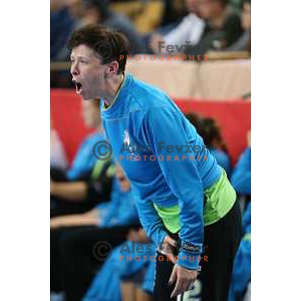 Sergeja Stefanisin during women\'s European Championship qualification handball match between Slovenia and Montenegro, Kodeljevo Hall, Ljubljana on October 11, 2015