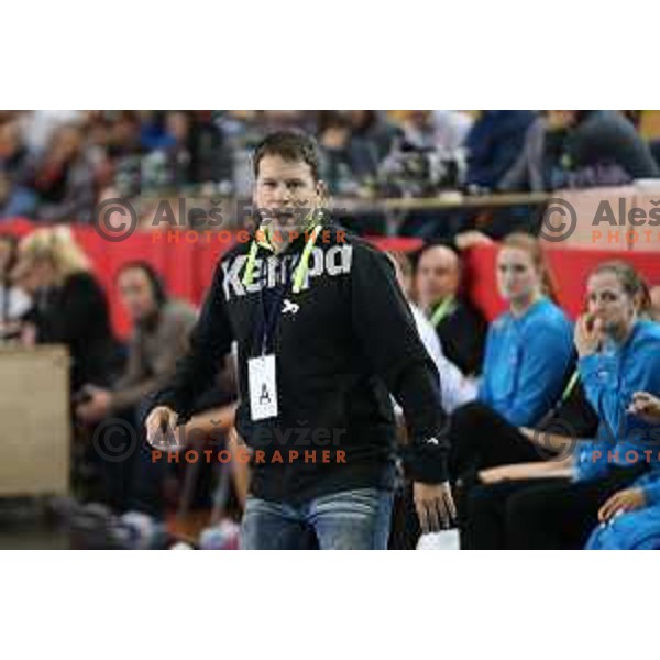 Uros Bregar during women\'s European Championship qualification handball match between Slovenia and Montenegro, Kodeljevo Hall, Ljubljana on October 11, 2015