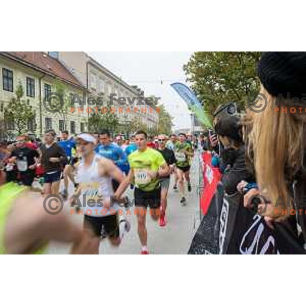 runners during 20.Volkswagen Ljubljana Marathon, Slovenia on October 25, 2015.