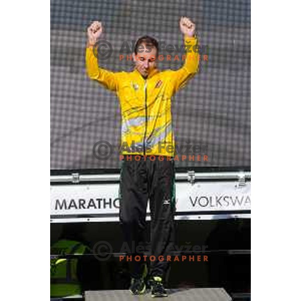 Kosovelj Mitja (SLO) during 20.Volkswagen Ljubljana Marathon, Slovenia on October 25, 2015.