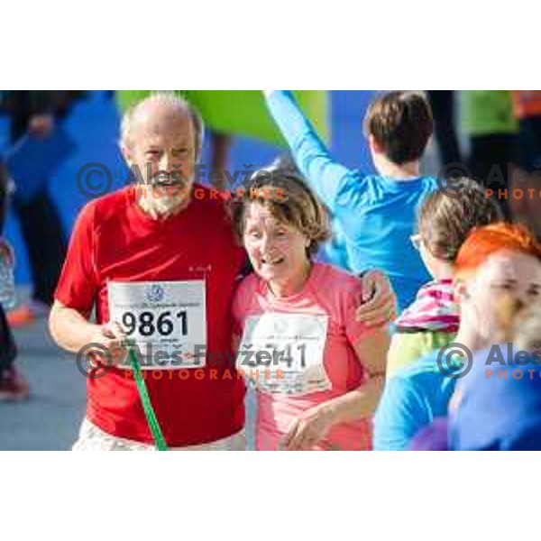 runners during 20.Volkswagen Ljubljana Marathon, Slovenia on October 25, 2015.