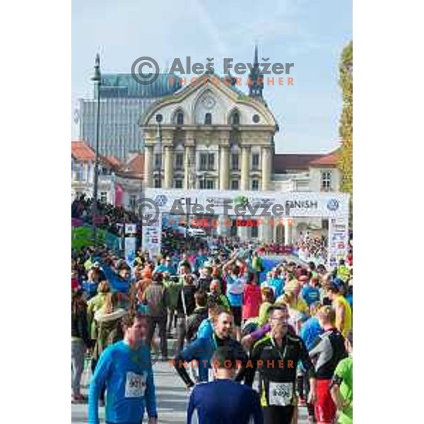 runners during 20.Volkswagen Ljubljana Marathon, Slovenia on October 25, 2015.