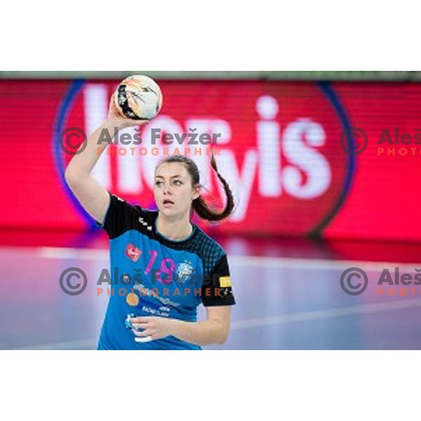 Nina Zulic in action during handball match between Krim Mercator - Larvik, EHF Women\'s Champions League, Stozice, Ljubljana, 30.10.2015