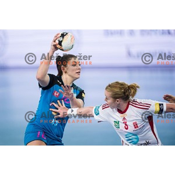 Nina Zulic in action during handball match between Krim Mercator - Larvik, EHF Women\'s Champions League, Stozice, Ljubljana, 30.10.2015