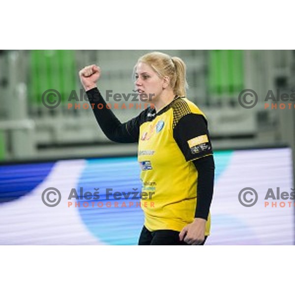 Misa Marincek in action during handball match between Krim Mercator - Larvik, EHF Women\'s Champions League, Stozice, Ljubljana, 30.10.2015