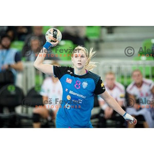 Tamara Mavsar in action during handball match between Krim Mercator - Larvik, EHF Women\'s Champions League, Stozice, Ljubljana, 30.10.2015