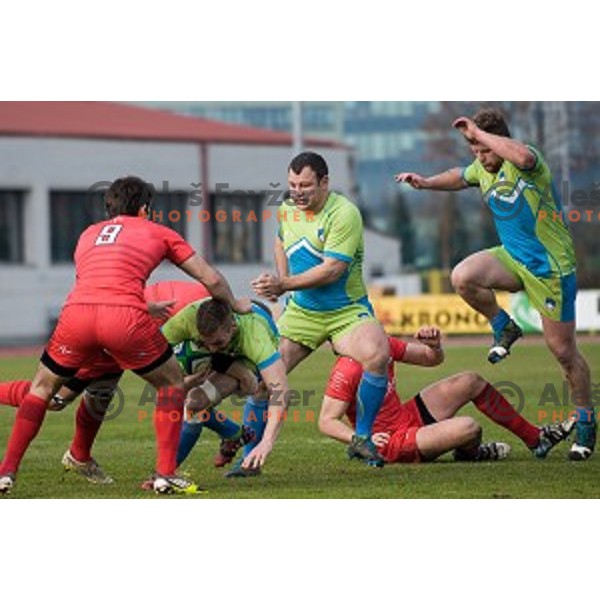 in action during rugby match Slovenia - Denmark , European Nations cup , Division 2C, ZAK, Ljubljana, Slovenia , 14.11.2015