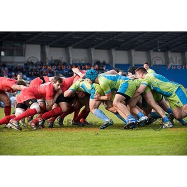 in action during rugby match Slovenia - Denmark , European Nations cup , Division 2C, ZAK, Ljubljana, Slovenia , 14.11.2015
