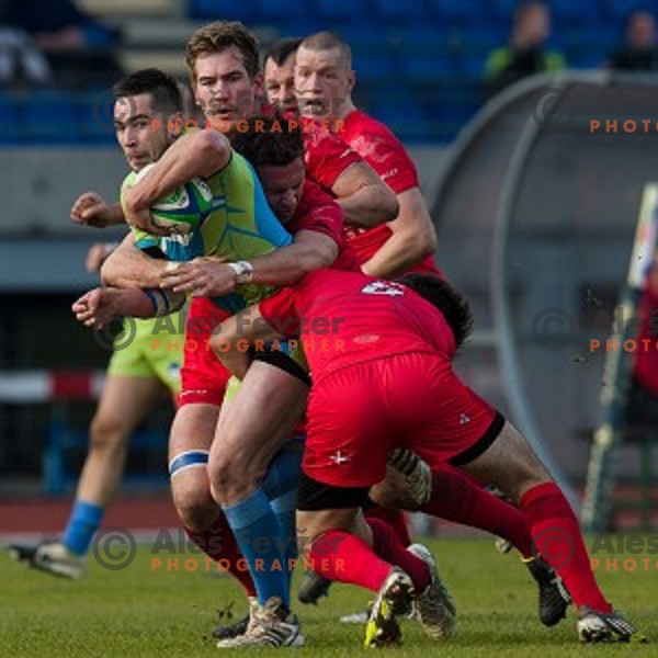 in action during rugby match Slovenia - Denmark , European Nations cup , Division 2C, ZAK, Ljubljana, Slovenia , 14.11.2015